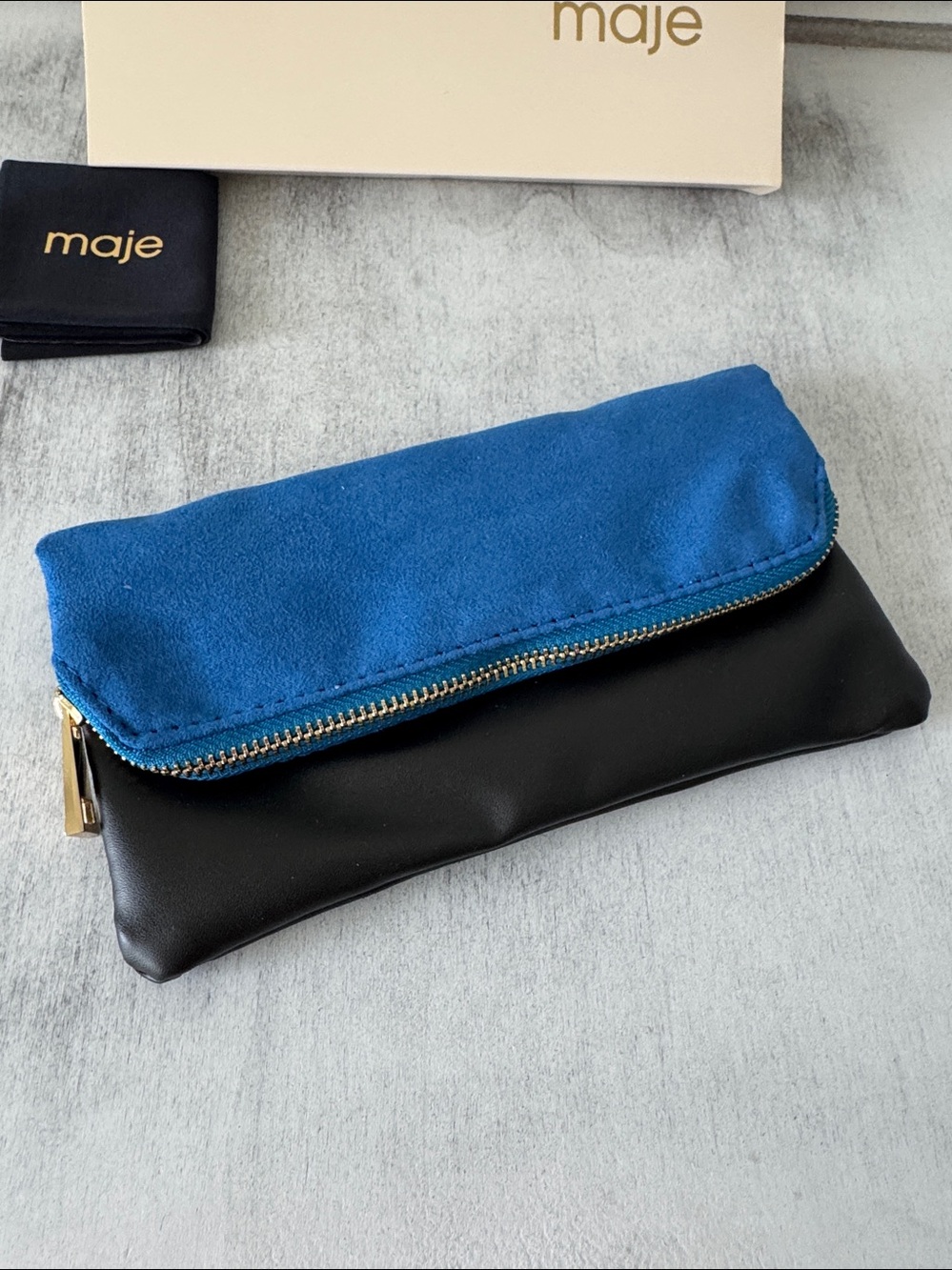 Maje Blue Black Sunglasses/ Eyeglasses Case